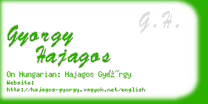 gyorgy hajagos business card